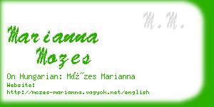 marianna mozes business card